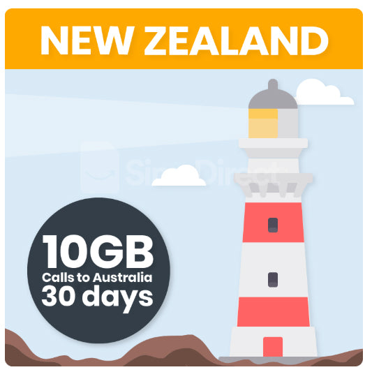 New Zealand Travel SIM Card | 10GB | Big Pack | 30 Days