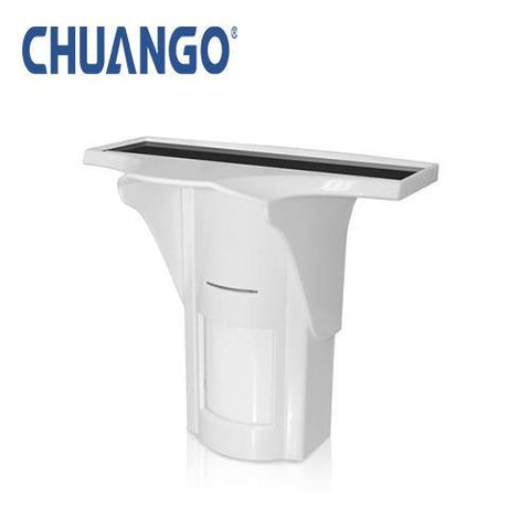 CHUANGO Wireless solar powered outdoor dual technology PIR motion sensor