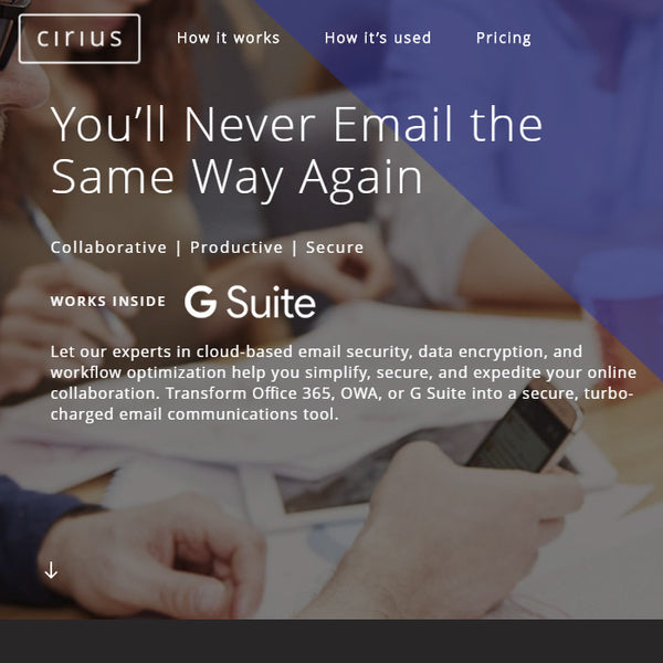 Cirius 365 email Encryption, for first 5 users (monthly subscription)