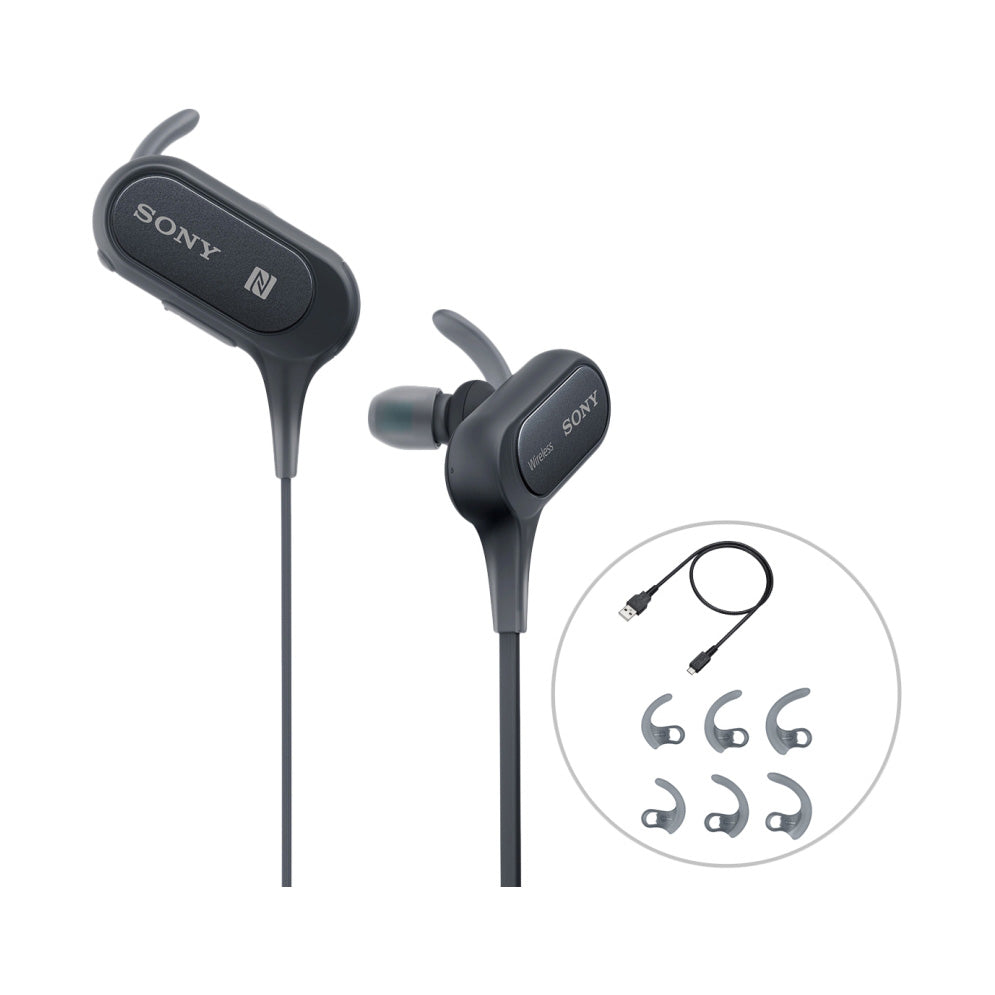 Sony MDR-XB50BS Extra Bass Sports Bluetooth In Ear Headphones Black AU STock