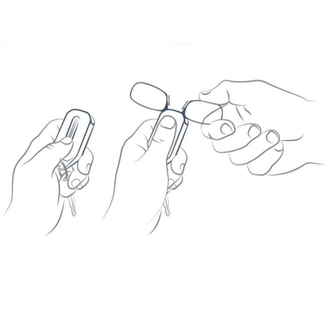 ThinOPTICS Key Chain Black frame 1.50