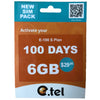 E.Tel E-Long Day 4G/LTE SIM Starter Pack Extra Long Days Plans (free shipping)