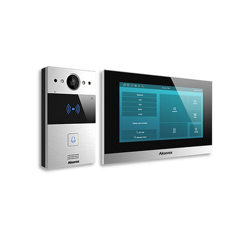 Akuvox SIP Smart IP Intercom Set with 7" touch screen and Zinc Alloy Video door phone