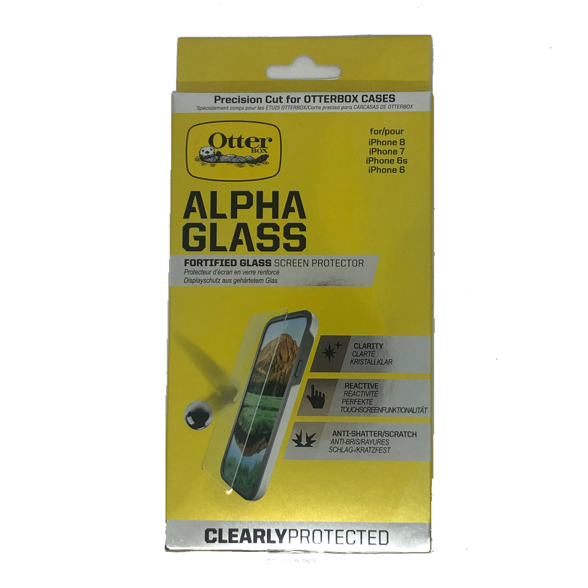 Genuine OtterBox Clearly Protected Alpha Glass for iPhone 6/6s/7/8/SE 2nd 3rd Gen-Clear