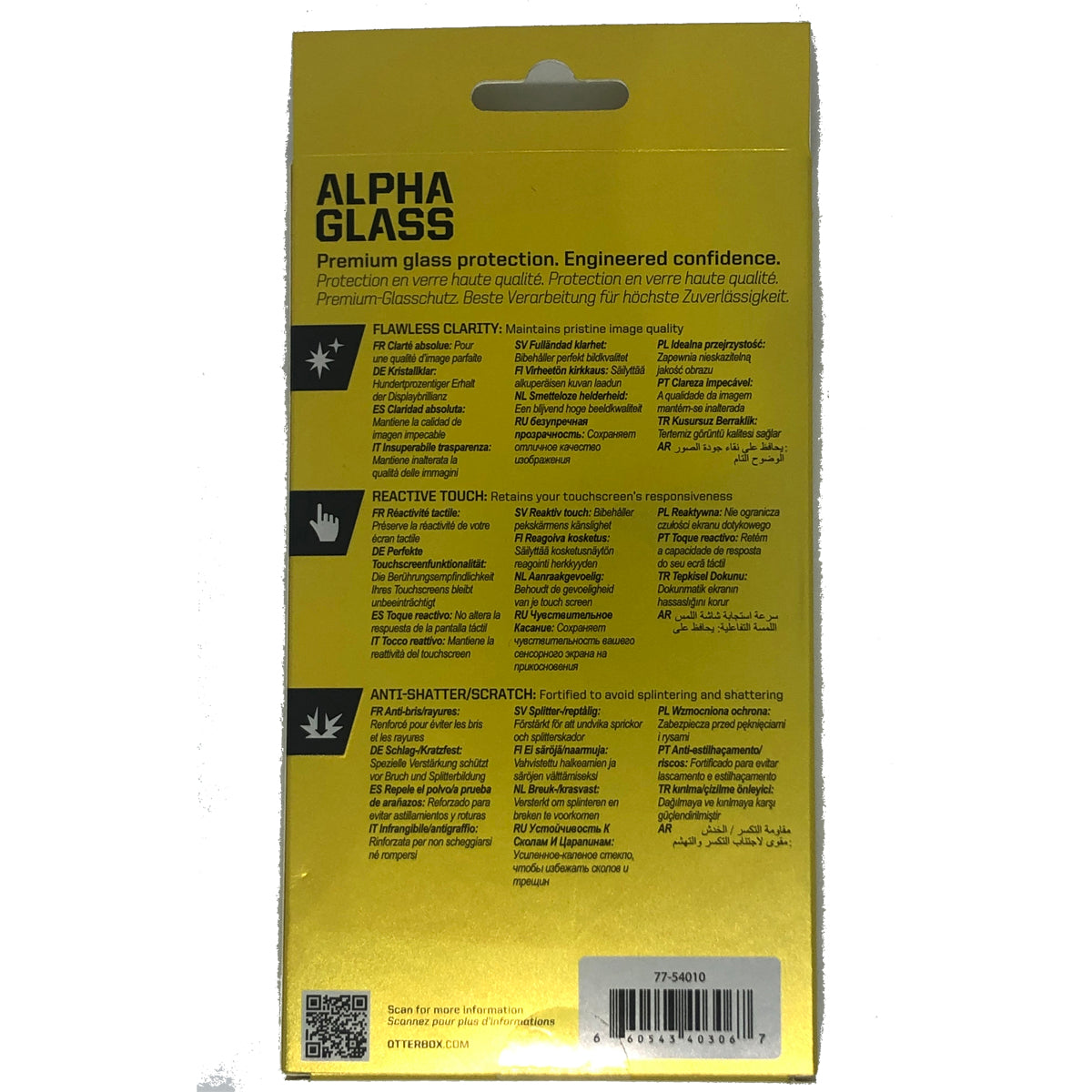 Genuine OtterBox Clearly Protected Alpha Glass for iPhone 6/6s/7/8/SE 2nd 3rd Gen-Clear