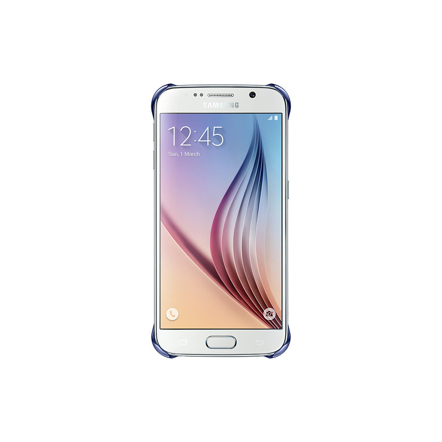 Clear Back Cover case for  Samsung Galaxy S6- Blue/ Gold/Silver