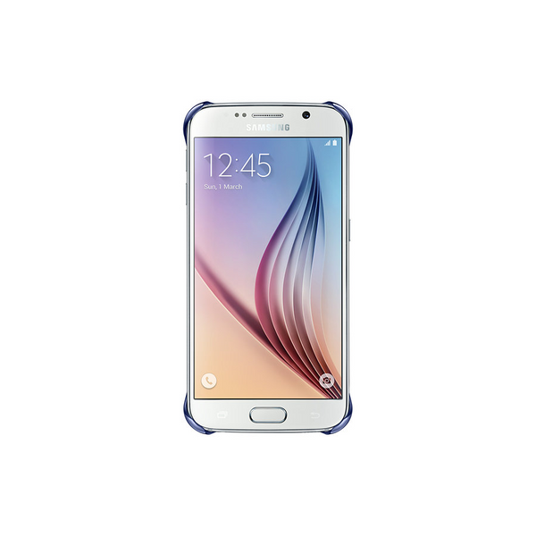 Clear Back Cover case for  Samsung Galaxy S6- Blue/ Gold/Silver
