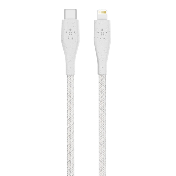 Belkin BOOSTCHARGE DuraTek USB-C to Lightning Connector and Strap - White AU