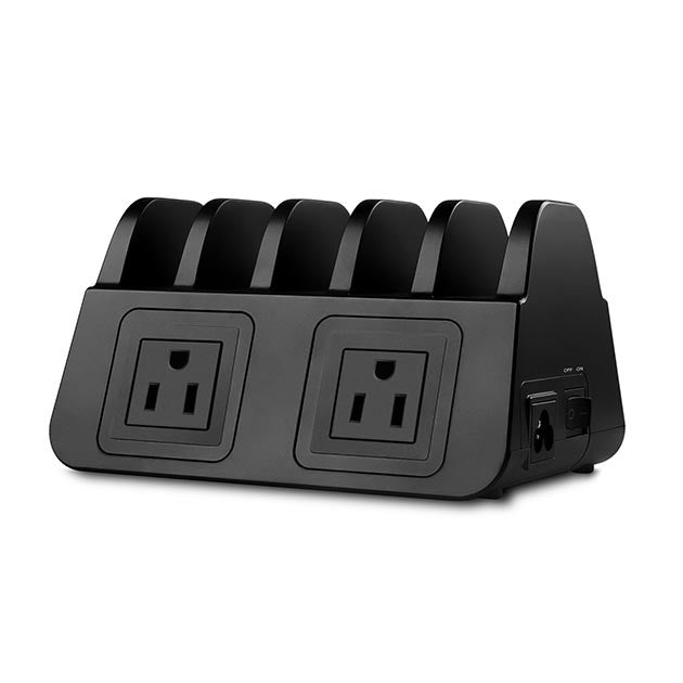 Gorilla Power Dock 5-Port 60W USB Charging Dock With 2 Way Power Socket