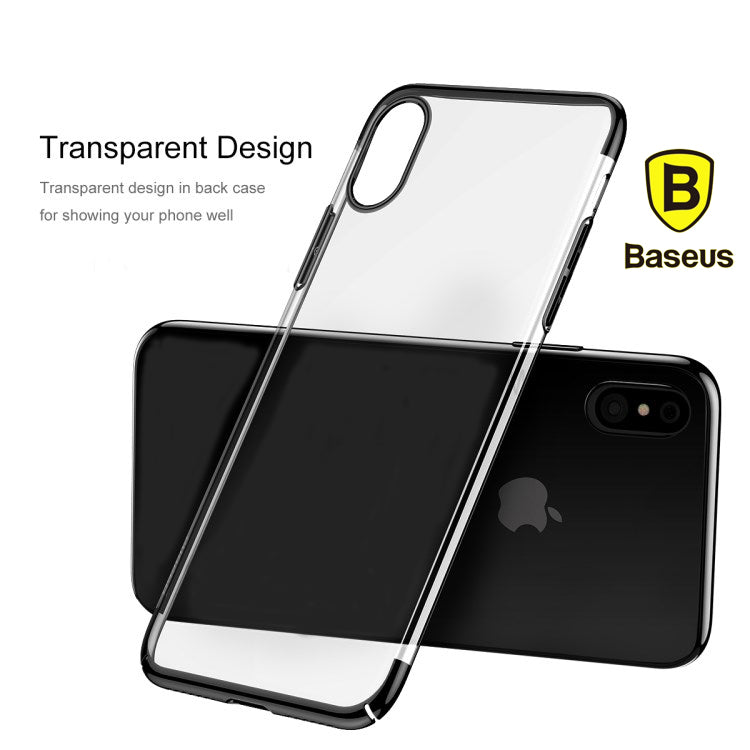 Baseus Super Slim Stylish Plating Design Glitter PVC Case For iPhone X/Xs (5.8")