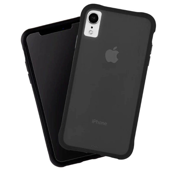 Case-Mate - iPhone XR Case + Glass Screen Protector Bundle - TOUGH Matte Black