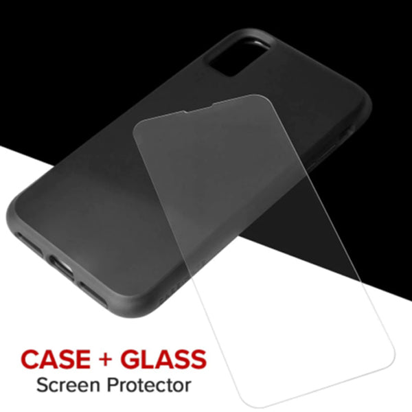 Case-Mate - iPhone XR Case + Glass Screen Protector Bundle - TOUGH Matte Black