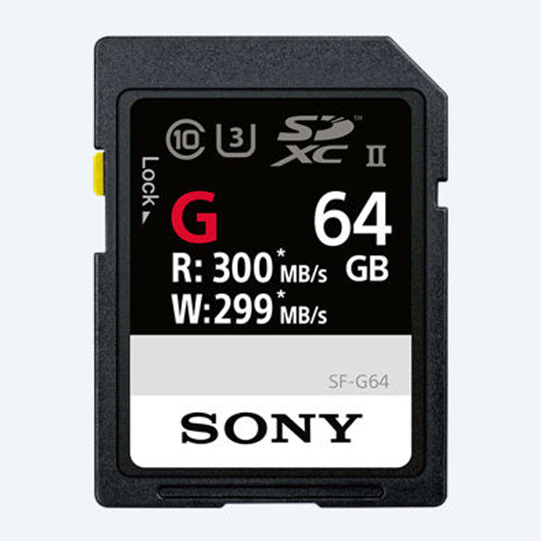 Sony SF-G Series UHS-II SD 300 MB/s Ultra High Speed Memory Card for 4K imaging