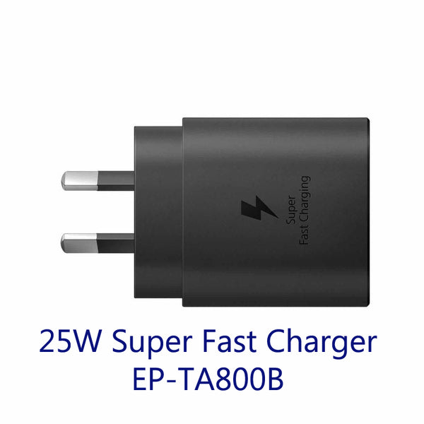 Original Samsung 25w Super Fast Charger/Type-C to Type-C Cable NO retail PK Black