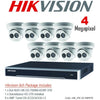 Hikvision 4MP IP 8-channel NVR + 8 x IP67 Outdoor IP Eyeball IR Turret Cameras CCTV Bundle Kit