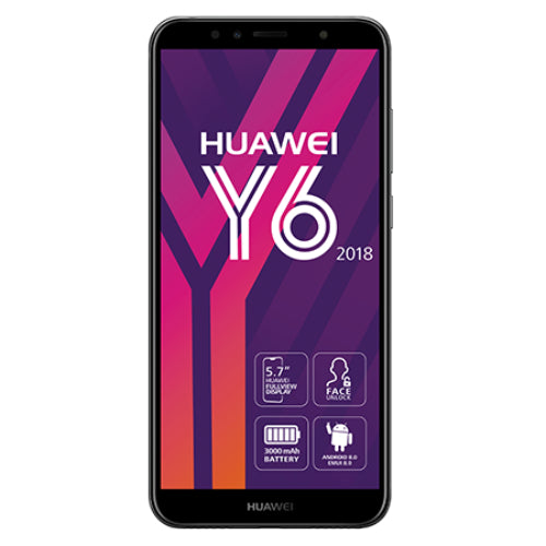 Huawei Y6 (2018) 5.7" Fullview HD 13MP Quad Core Android 8.0 Face Unlock Smartphone