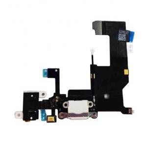 iPhone 5 charging port and audio flex cable [White] - :) Phoneinc