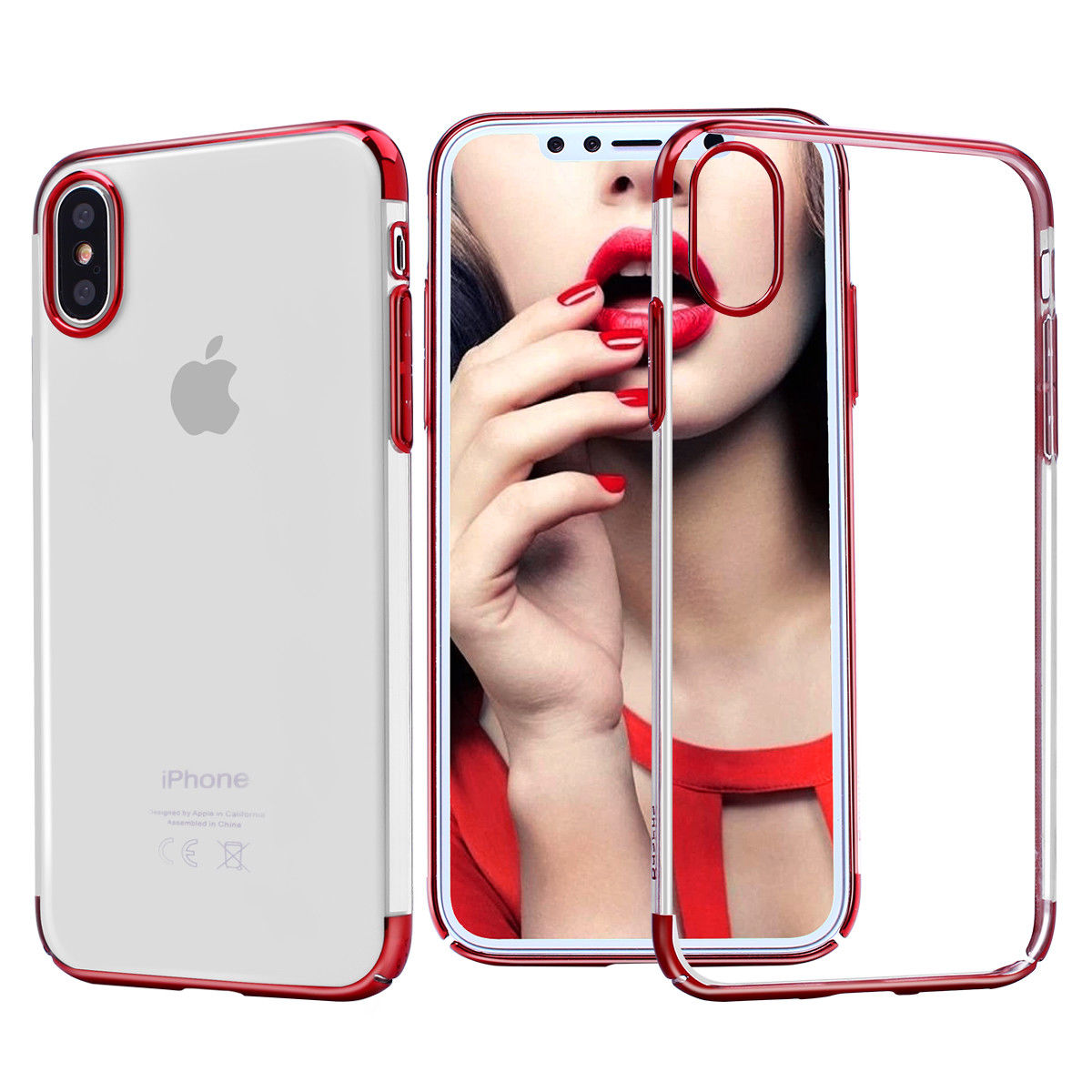 Baseus Super Slim Stylish Plating Design Glitter PVC Case For iPhone X/Xs (5.8")