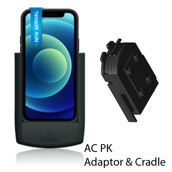 Strike Alpha in-car Cradle for iPhone 12 PRO Max (6.5") with Bury S9 Adaptor, base plate optioanl