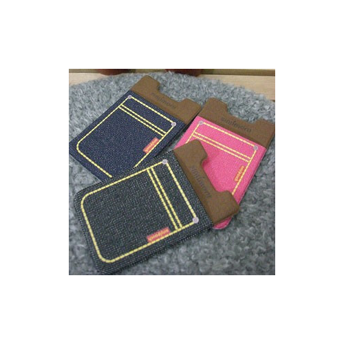 SinjiPouch Denim Stickable Pouch for Smart Phone