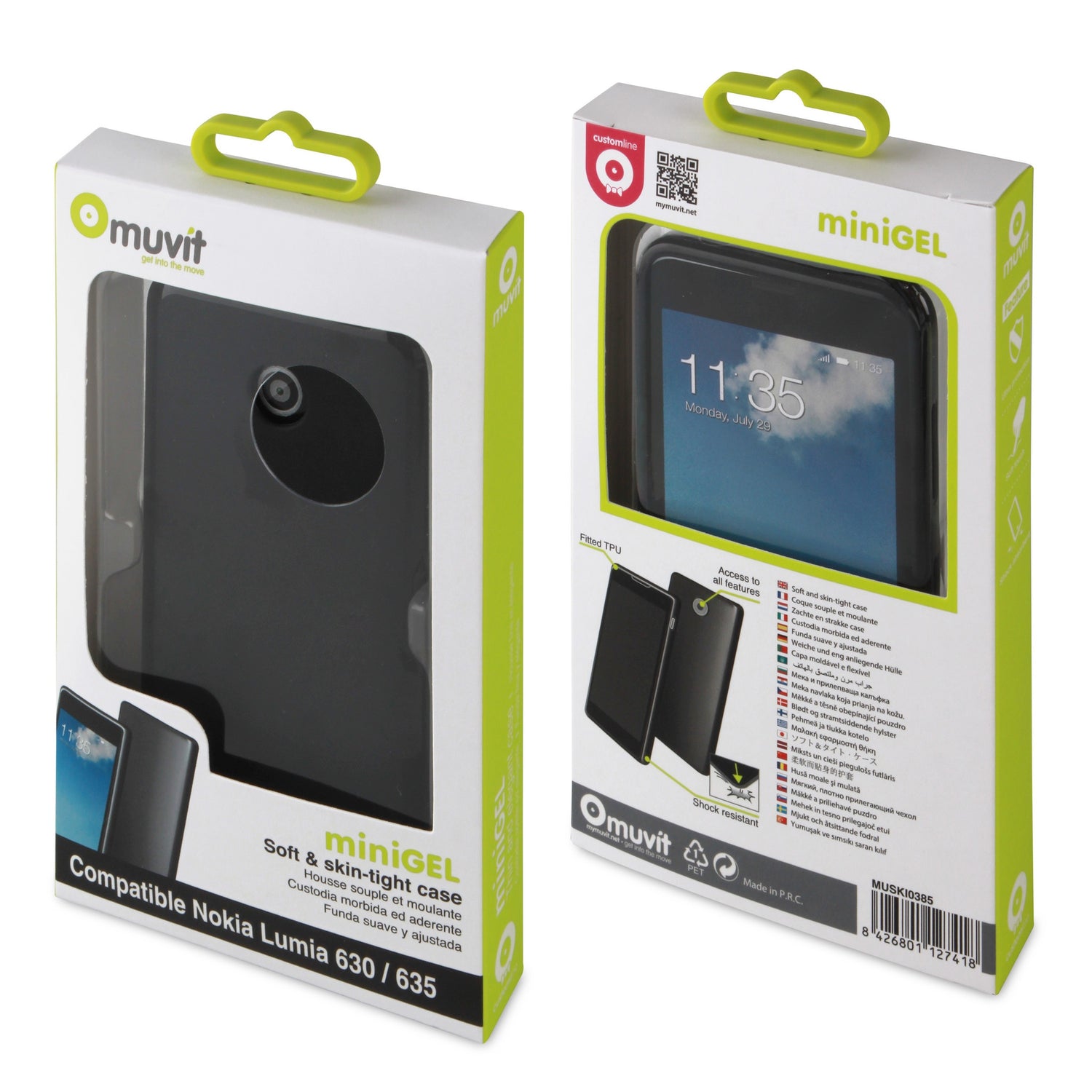 Muvit MUSKI0385 Nokia Lumia 630 or 635 Black Case