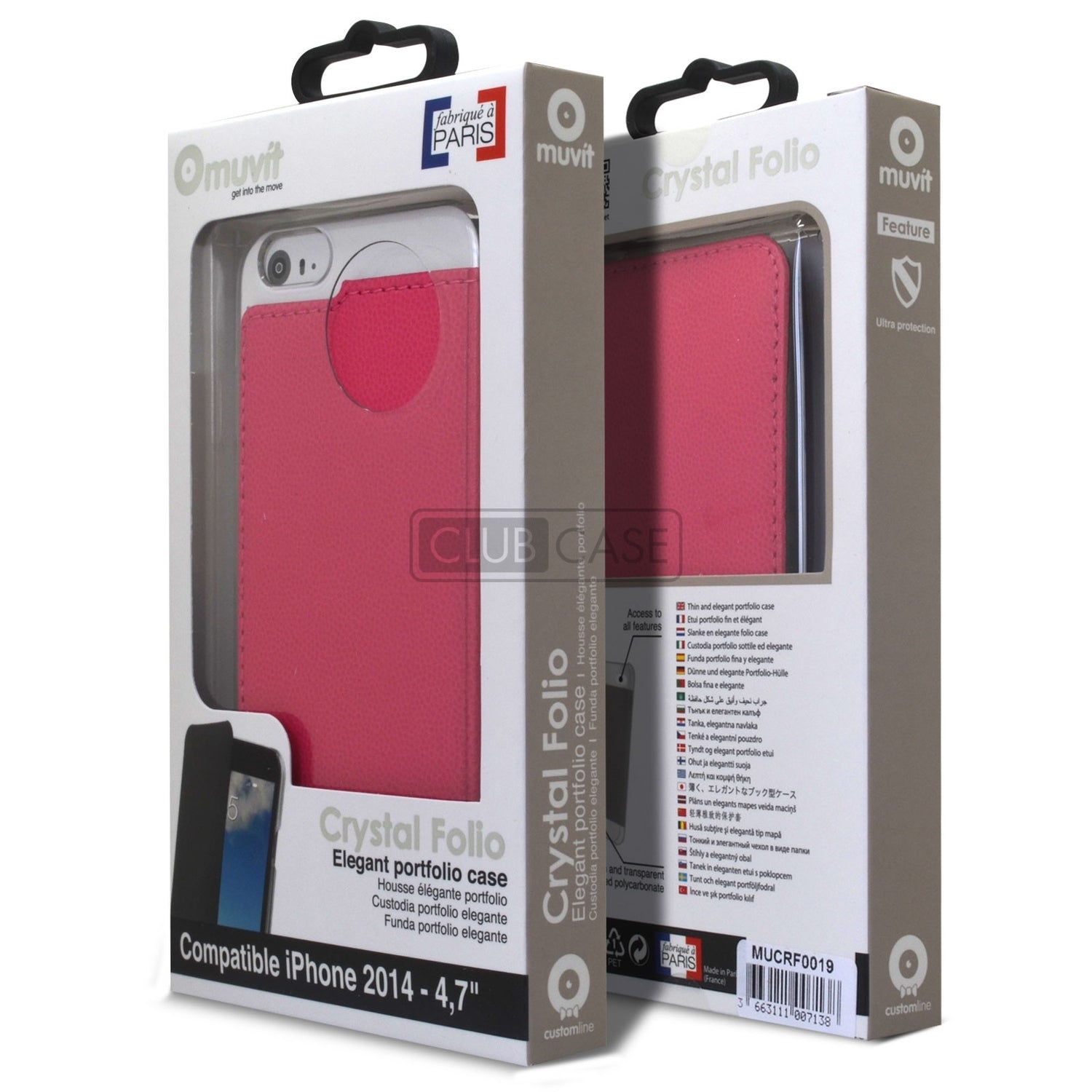 Muvit Made In Paris Pink Crystal Folio Case For Iphone 6 - :) Phoneinc