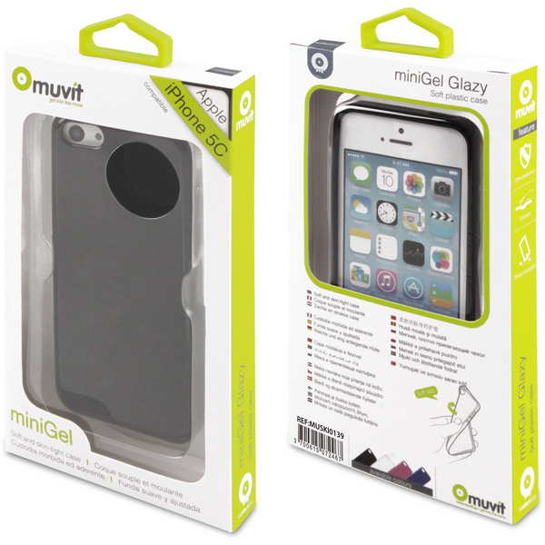 Muvit MUSKI0139 MiniGel case for iPhone 5C Black