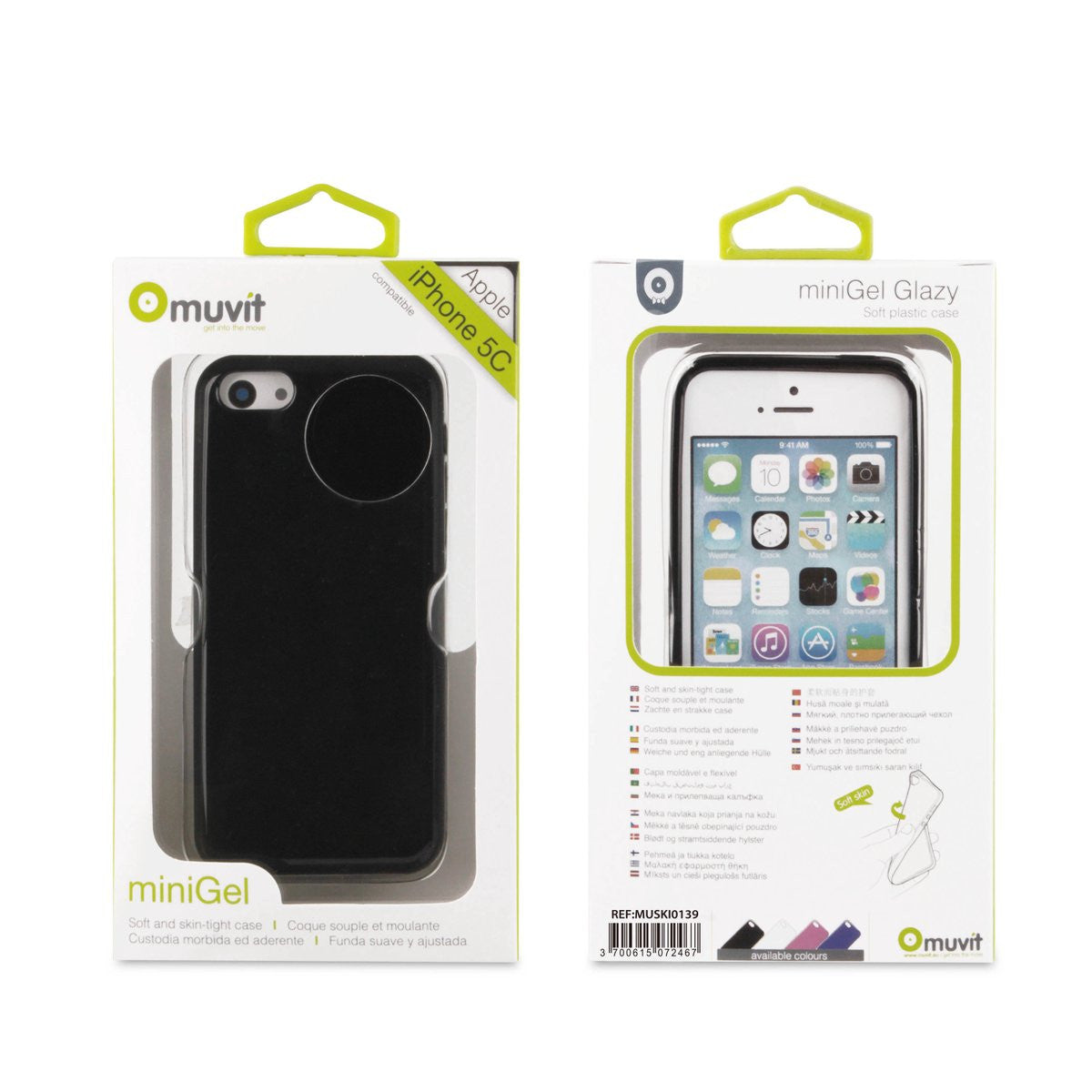 Muvit MUSKI0139 MiniGel case for iPhone 5C Black