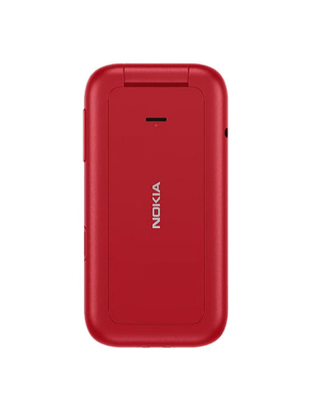 Nokia 2660 Flip (Dual Sim- 2.8 inches- 128 MB/48GB RAM) Cradle Bundle - Anzo Red