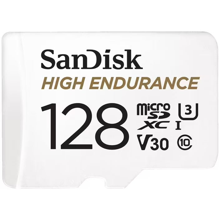 SanDisk High Endurance Dash cam microSDXC 4K Memory Card 128GB Class 10 UHS V30 rating