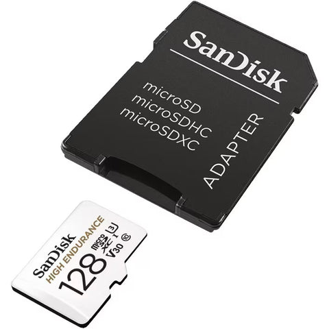 SanDisk High Endurance Dash cam microSDXC 4K Memory Card 128GB Class 10 UHS V30 rating