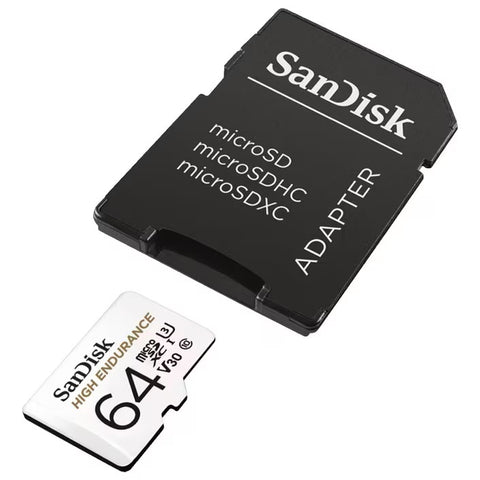 SanDisk High Endurance Dash cam microSDXC 4K Memory Card 64GB Class 10 UHS V30 rating
