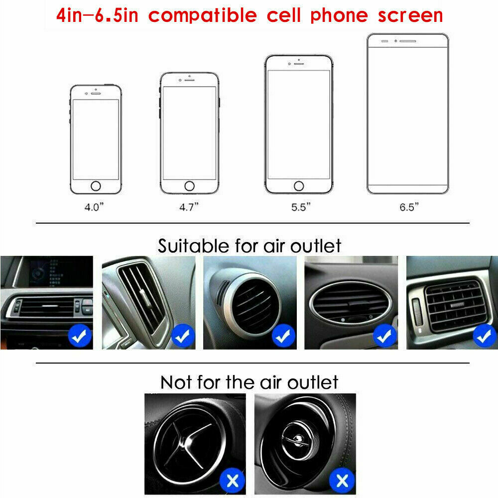 Auto Clamping Mobile Phone Car Holder with Qi Fast wireless Charging for 4"~5.7"