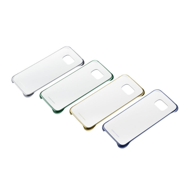 Clear Back Cover case for  Samsung Galaxy S6- Blue/ Gold/Silver