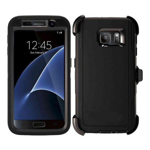 Defender Style Rugged Shockproof case for Samsung Galaxy S7 (5.1") or S7 Edge (5.5")