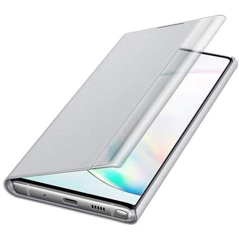 Original Samsung Note 10 / Note 10 5G  Clear View Cover - Silver AU STOCK