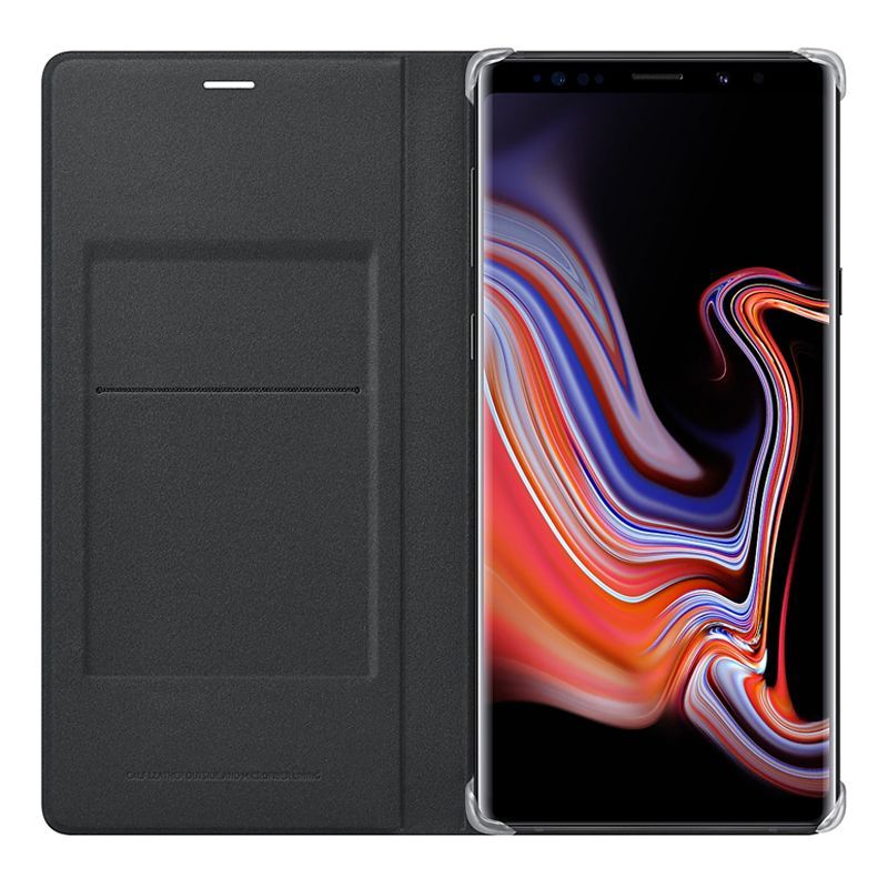 Original Samsung Genuine Italian Leather Wallet Cover For Galaxy Note 9 - Black