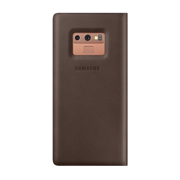 Samsung Galaxy Note 9 Leather Wallet Cover - Brown