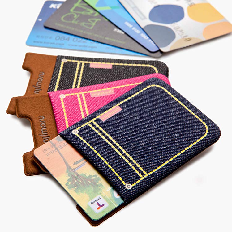 SinjiPouch Denim Stickable Pouch for Smart Phone
