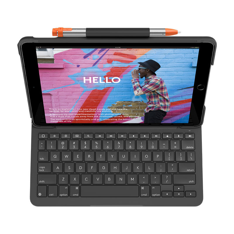 Logitech Slim Folio Bluetooth keyboard Case For iPad 10.2" (7th/8th/9th gen) Graphite