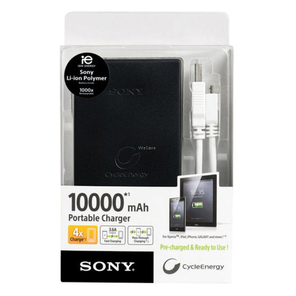 Sony CycelEnergy 10000 mAh Portable battery USB Charger CP-F10L Li-ion Powerbank