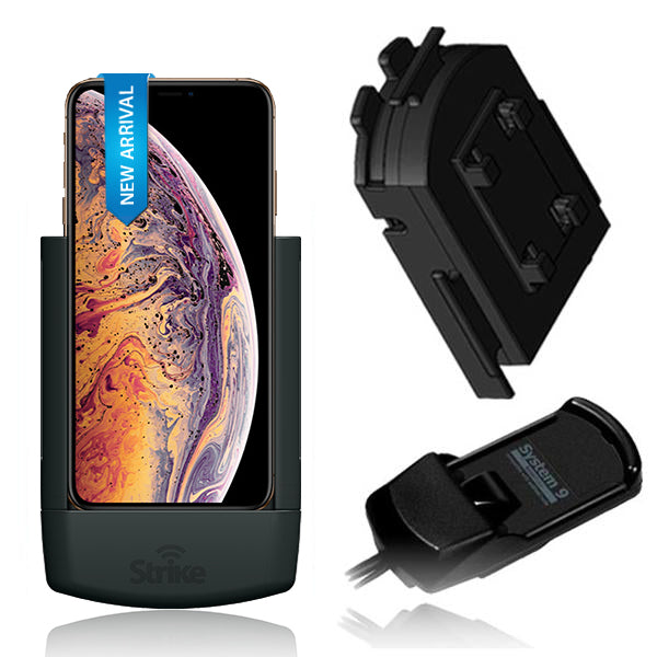 Strike Alpha In-car Cradle with Bury System 9 Adapter suitable for iPhone Xs Max