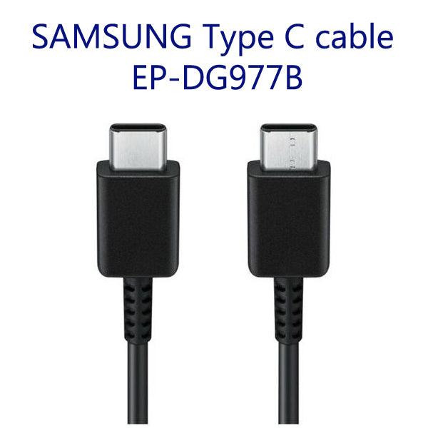 Original Samsung 25w Super Fast Charger/Type-C to Type-C Cable NO retail PK Black