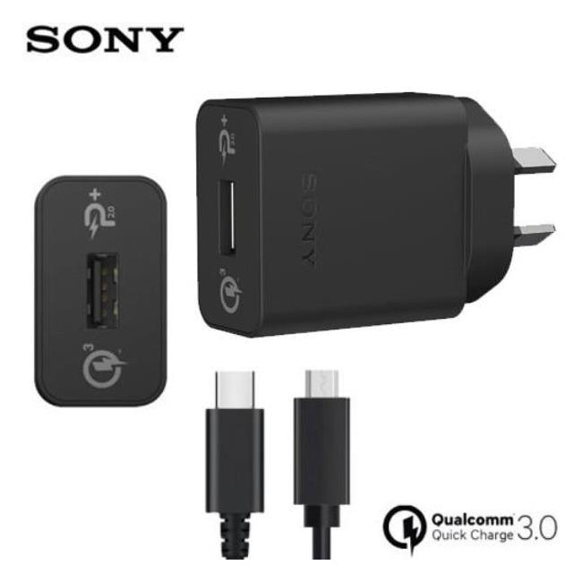 Sony Quick UCH12W 5v 9v 12v Fast Charger Xperia Smartphone Rapid Charger n Cable