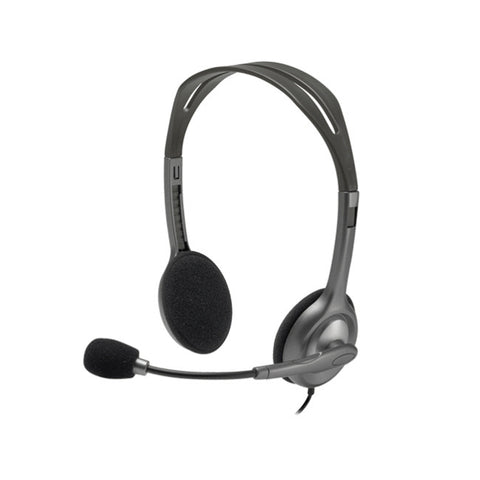 Logitech H110 Stereo Noise-Cancelling 3.5mm dual plug Computer Headset